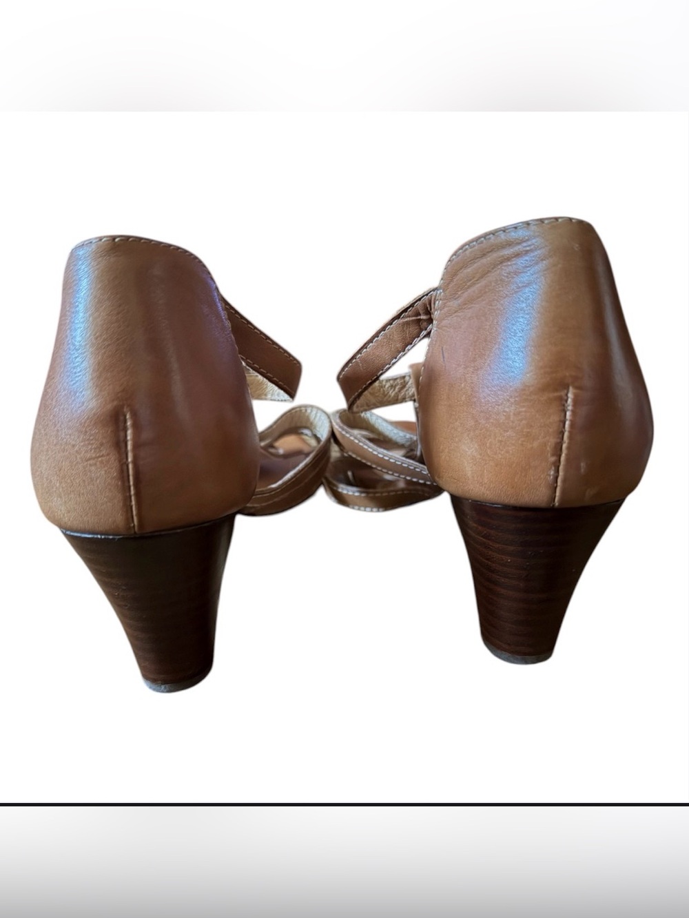 Woman’s Sofft Solana Strppy Leather Heeled Sandals - Picture 5 of 9